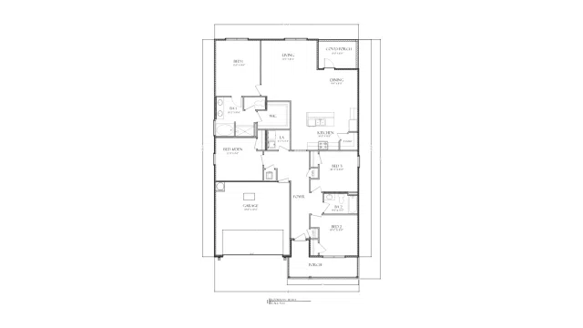 D.R. Horton The Beau - Floor-plan drawing, Blackwater Reserve