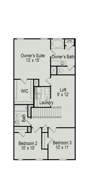 Smith Douglas Homes The Norwood II - Floor-plan drawing, Landing at Oyster Bay