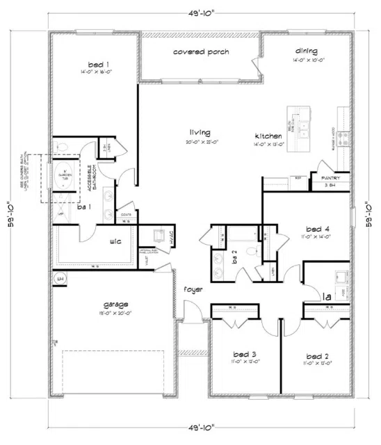 D.R. Horton Denton - Floor-plan drawing, Azalea Gardens