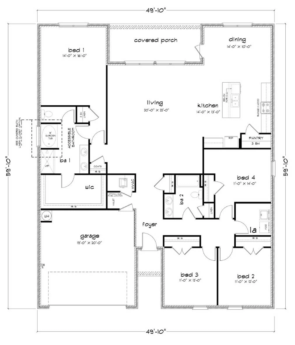 D.R. Horton Denton - Floor-plan drawing, Azalea Gardens