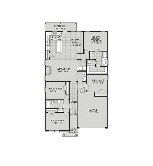 DSLD Homes Wellington II I - Floor-plan drawing, Palmetto Crossing