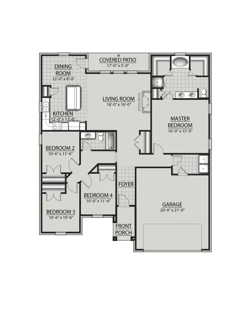 DSLD Homes Ravenswood V H - Floor-plan drawing, Sentinel Ridge