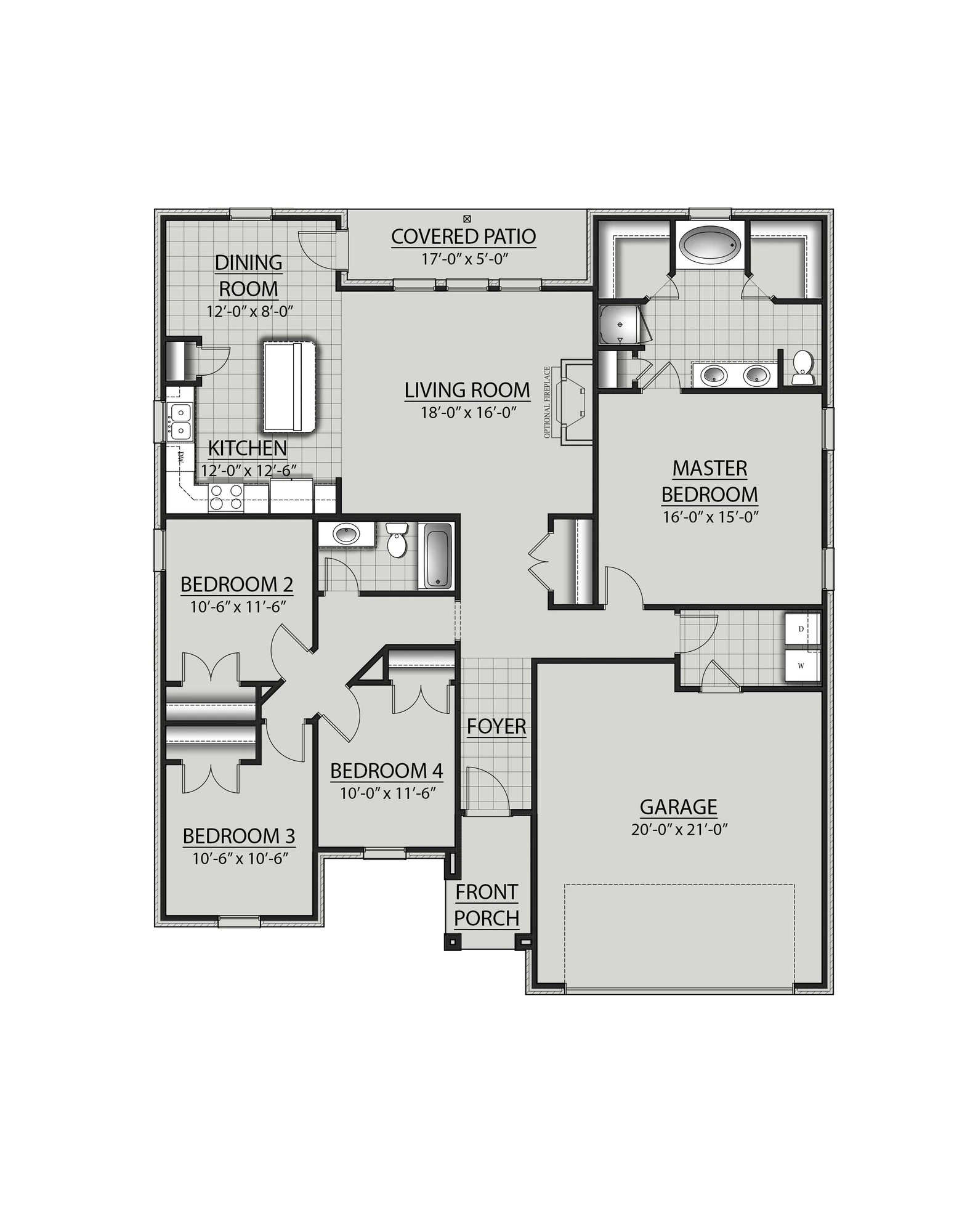 DSLD Homes Ravenswood V H - Floor-plan drawing, Sentinel Ridge
