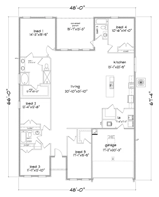 D.R. Horton Sawyer - Floor-plan drawing, Fairhope Falls