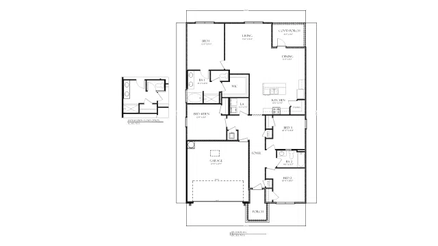 D.R. Horton The Cali - Floor-plan drawing, Rivers Cove