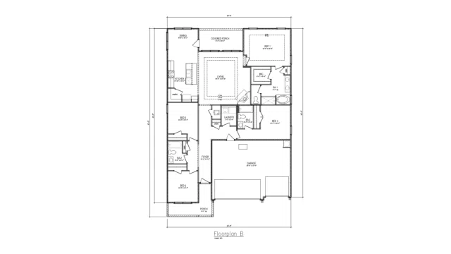 D.R. Horton The Madison - Floor-plan drawing, Blackwater Reserve