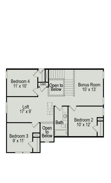 Smith Douglas Homes The Georgetown II - Floor-plan drawing, Summerlyn Park