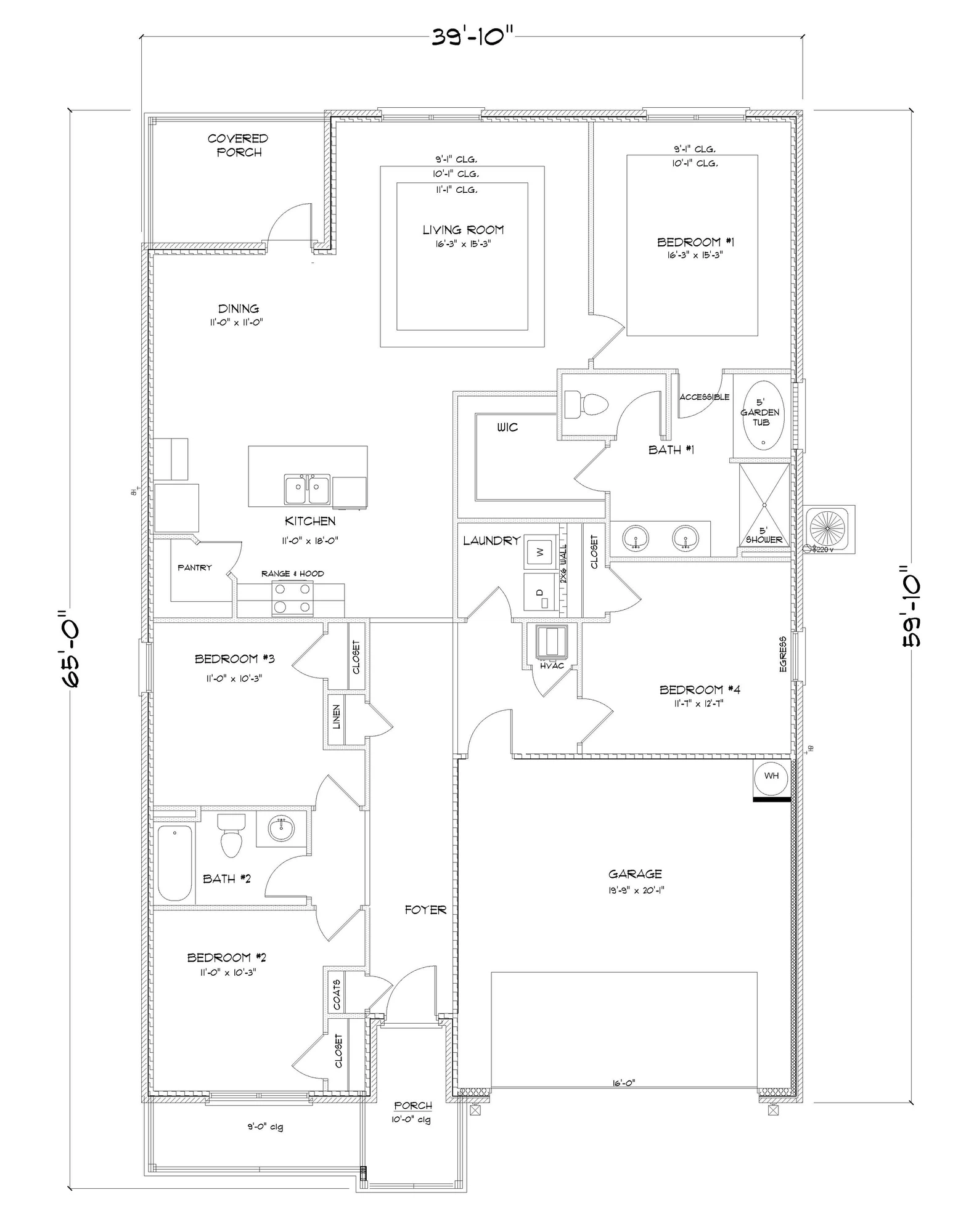 D.R. Horton Rhett - Floor-plan drawing, Royal Meadows