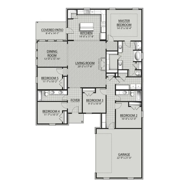 DSLD Homes Harmand III G - Floor-plan drawing, Iron Rock