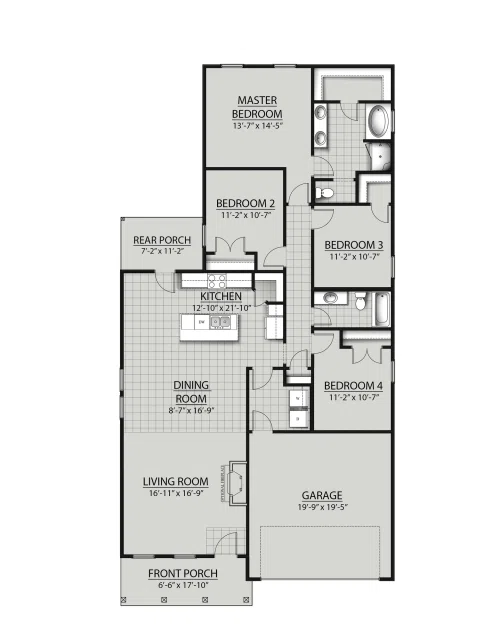DSLD Homes Osmond V G - Floor-plan drawing, Driftwood Lakes