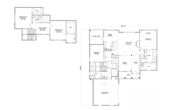 D.R. Horton Walnut - Floor-plan drawing, Harvest Green West