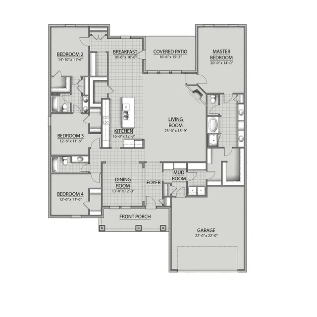 DSLD Homes Jupiter IV K - Floor-plan drawing, Iron Rock