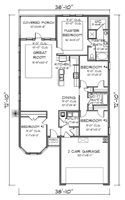 D.R. Horton The Isabella - Floor-plan drawing, Fairhope Falls