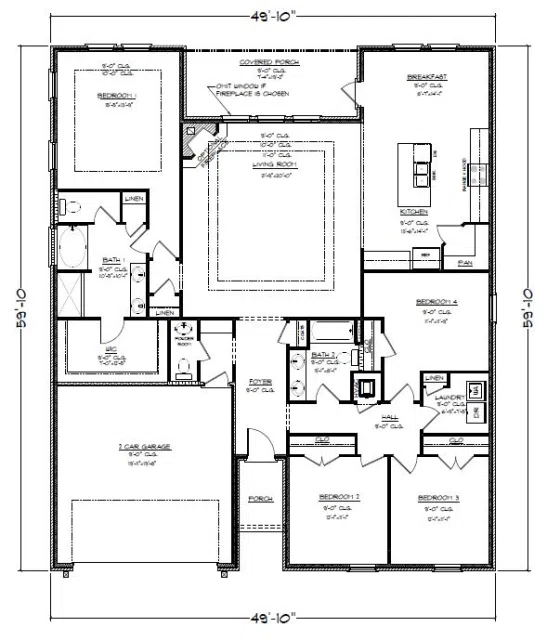 D.R. Horton Victoria - Floor-plan drawing, Jubilee Farms