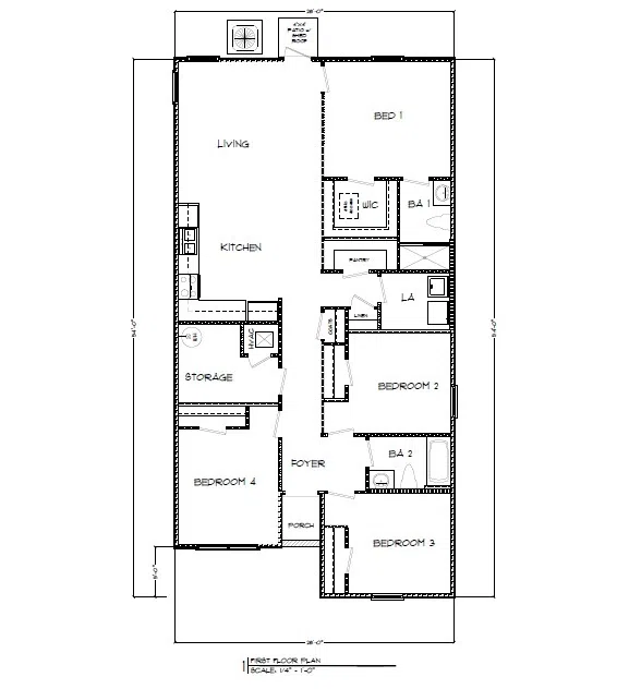 D.R. Horton The Sullivan - Floor-plan drawing, Rivers Cove