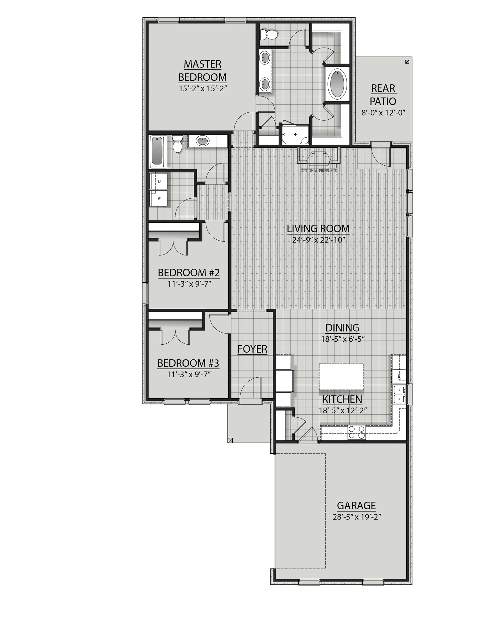 DSLD Homes Manet II H - Floor-plan drawing, Gaineswood