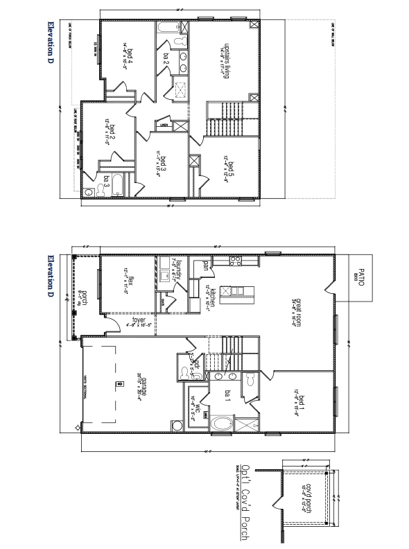 D.R. Horton The Embry - Floor-plan drawing, Reserve at Brookhaven