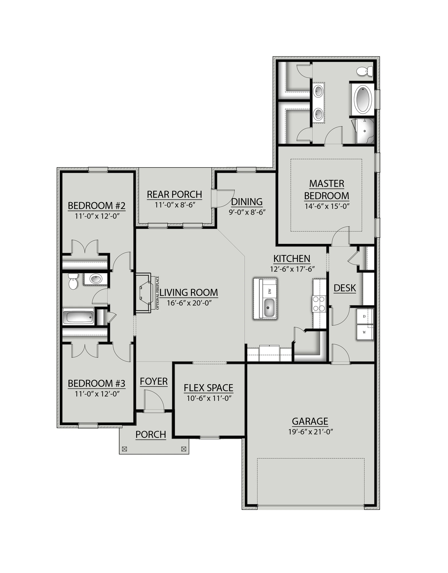 DSLD Homes Roses V H - Floor-plan drawing, Palmetto Crossing