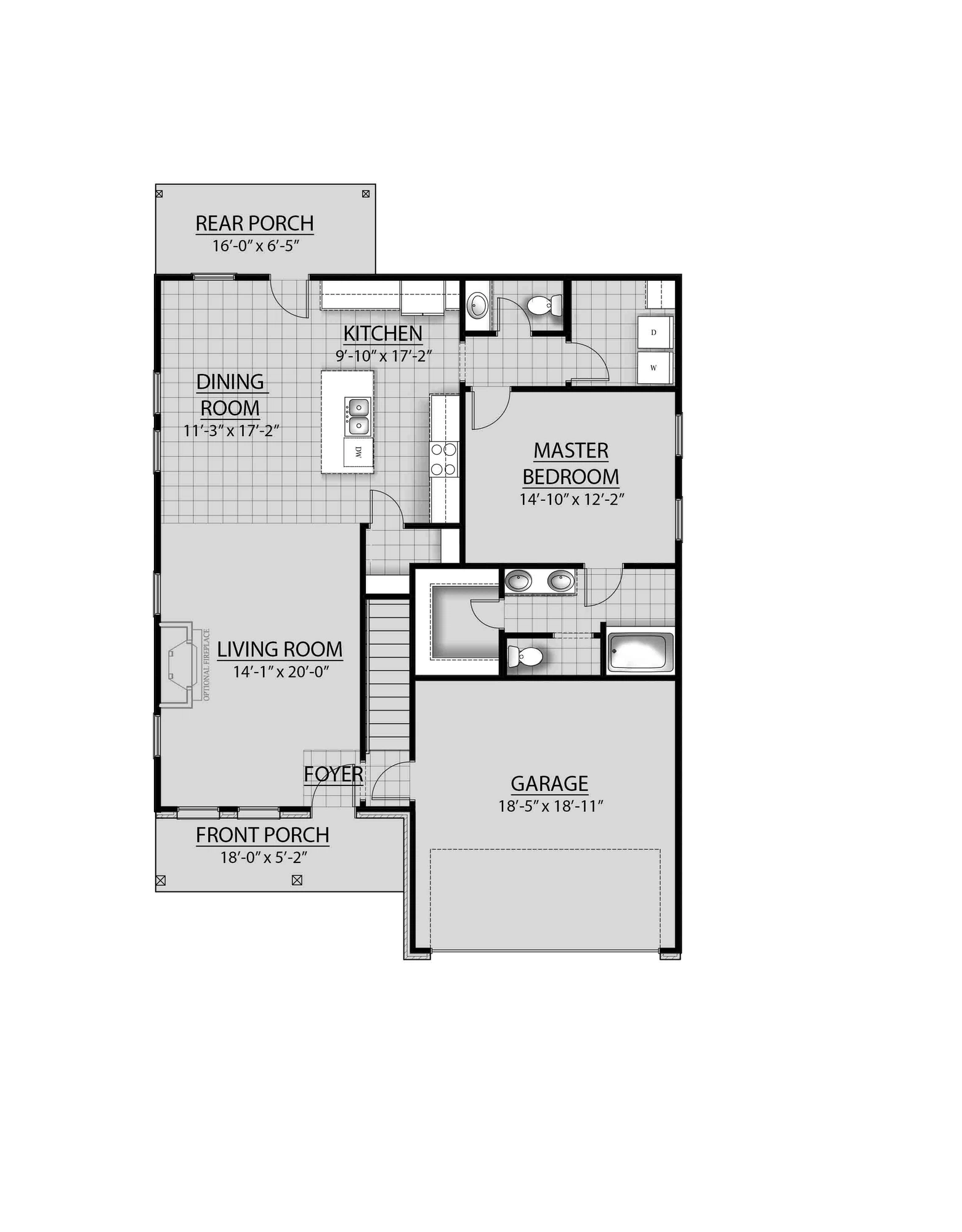 DSLD Homes Aberdeen V H - Floor-plan drawing, Eagle Pointe
