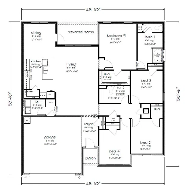 D.R. Horton The Booth - Floor-plan drawing, Robert’s Cove