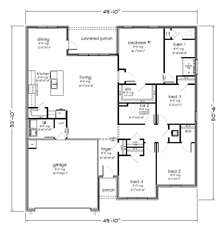 D.R. Horton The Booth - Floor-plan drawing, Robert’s Cove