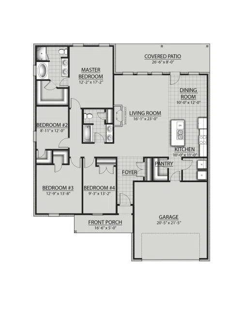 DSLD Homes Irises V B - Floor-plan drawing, Ridge at Robertsdale