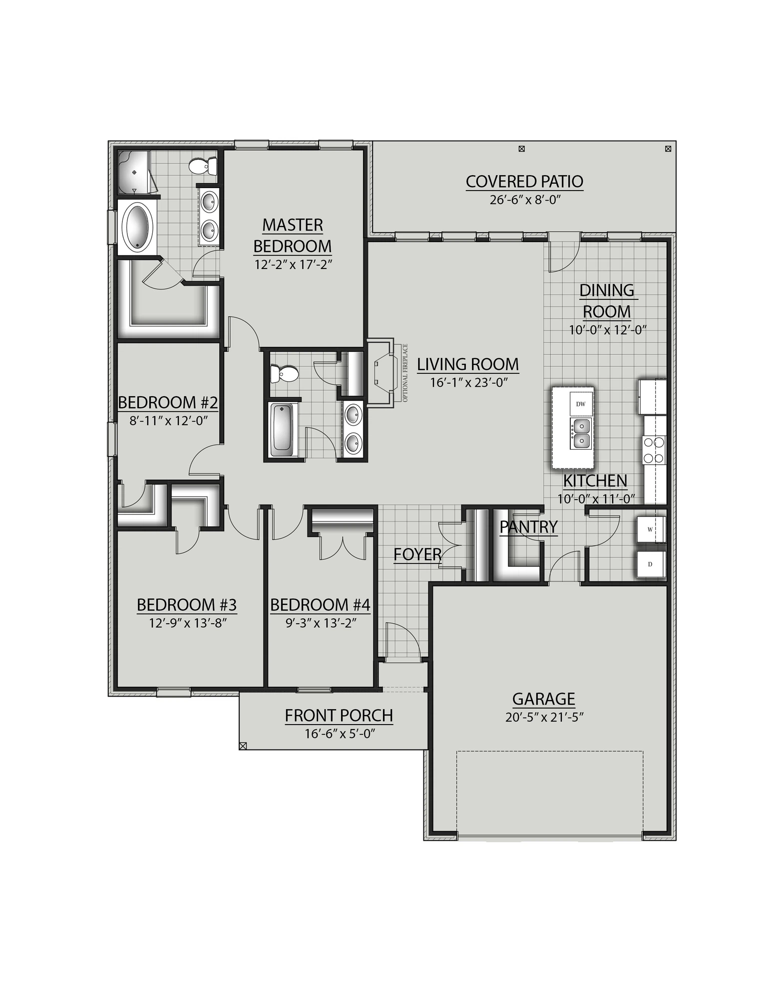 DSLD Homes Irises V B - Floor-plan drawing, Ridge at Robertsdale