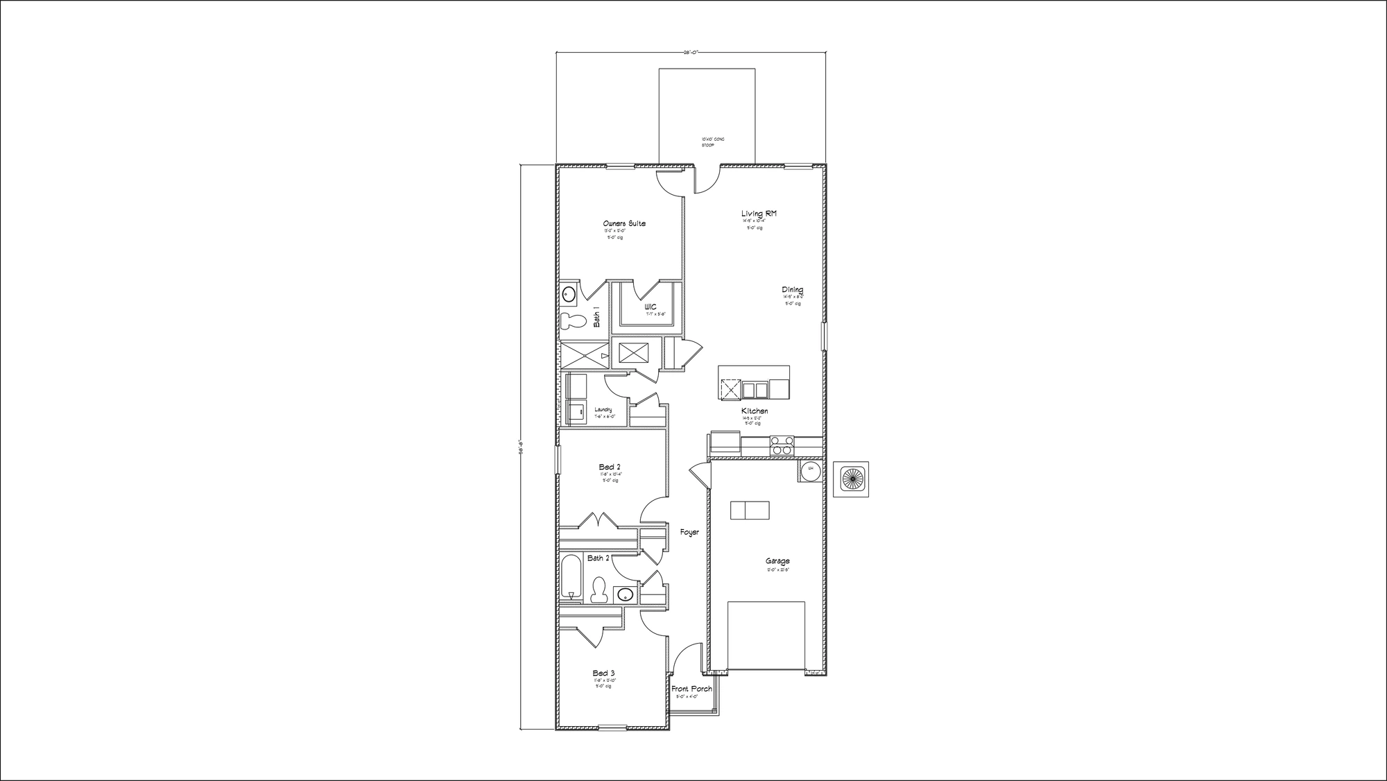 D.R. Horton Delilah - Floor-plan drawing, Dogwood Estates