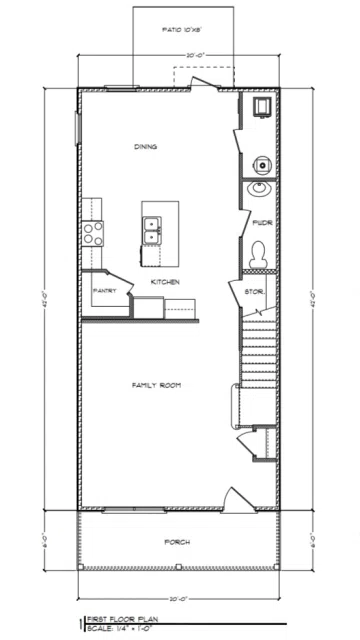 D.R. Horton The Casey - Floor-plan drawing, Stadium Way