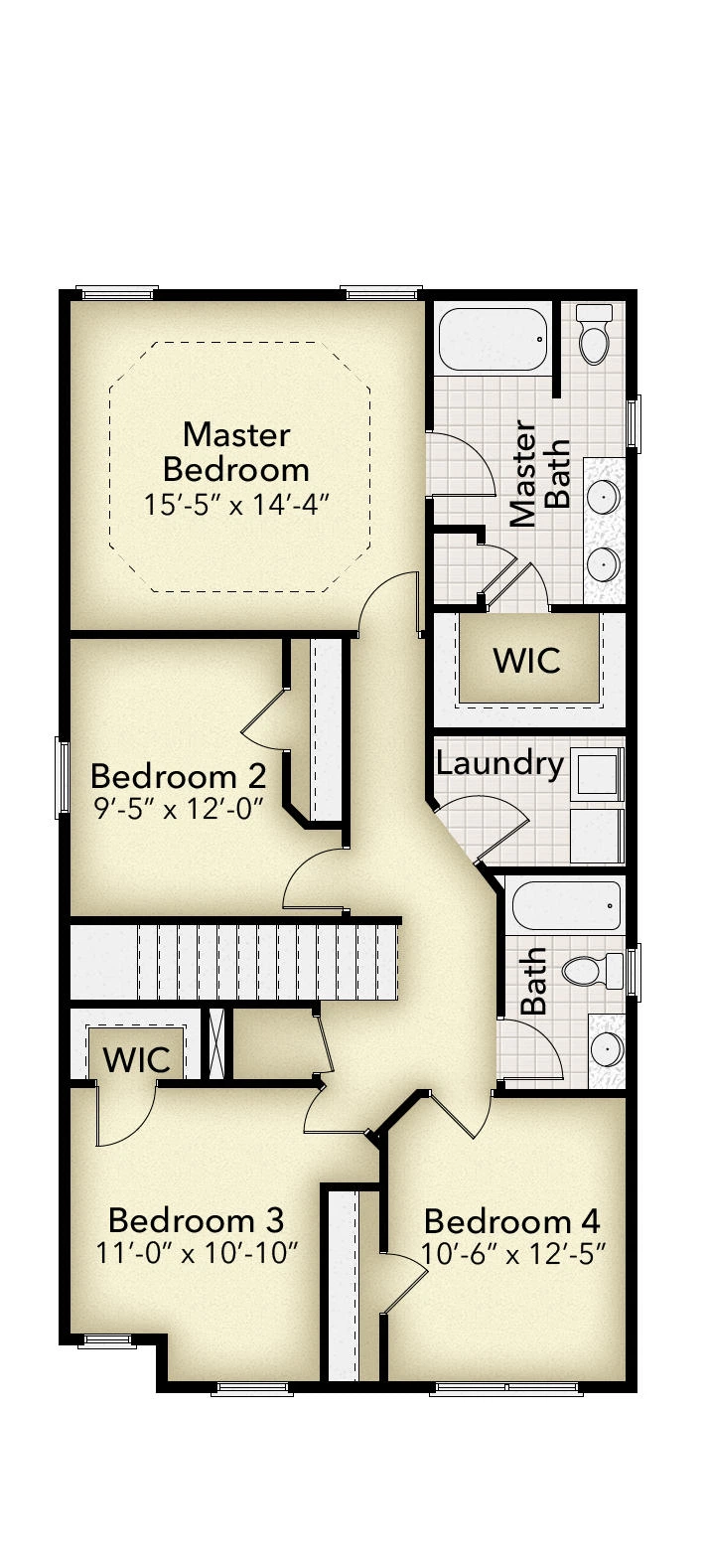 Adams Homes 1817 - Floor-plan drawing, Pine Top