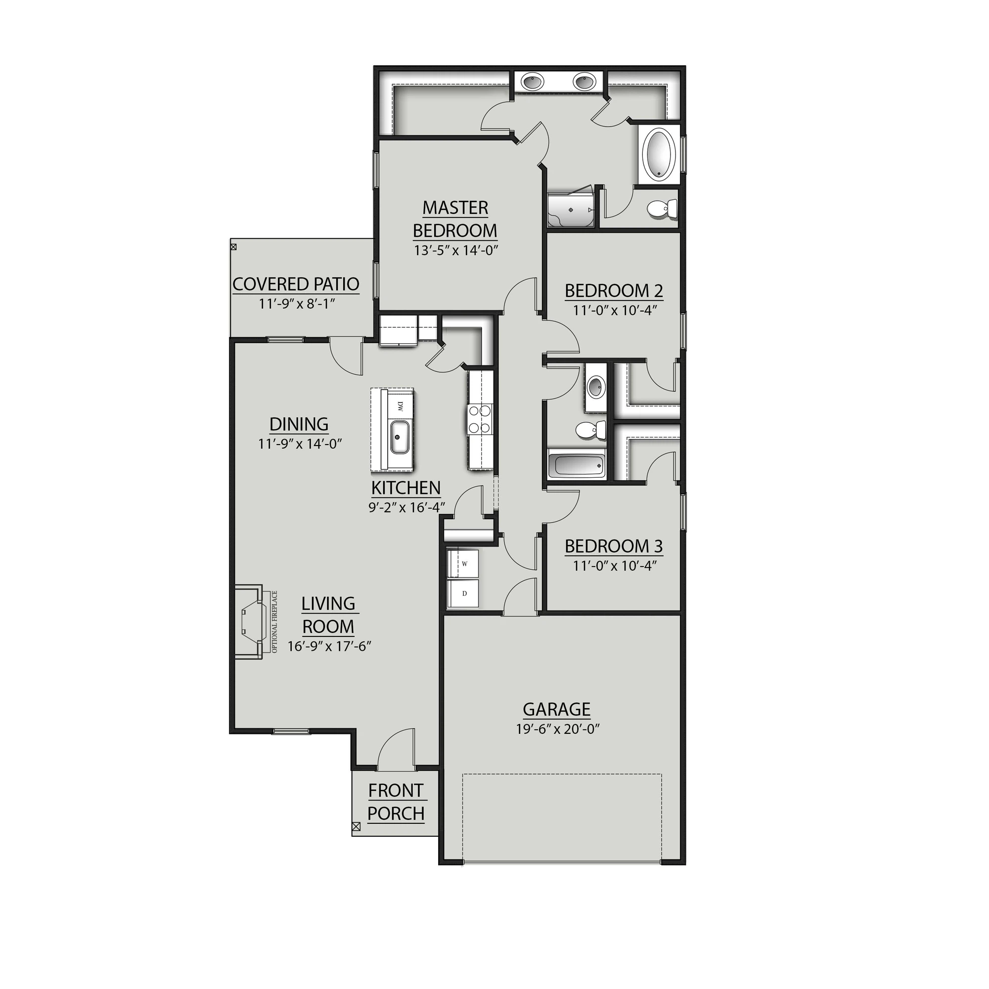 DSLD Homes Delano IV H - Floor-plan drawing, Driftwood Lakes