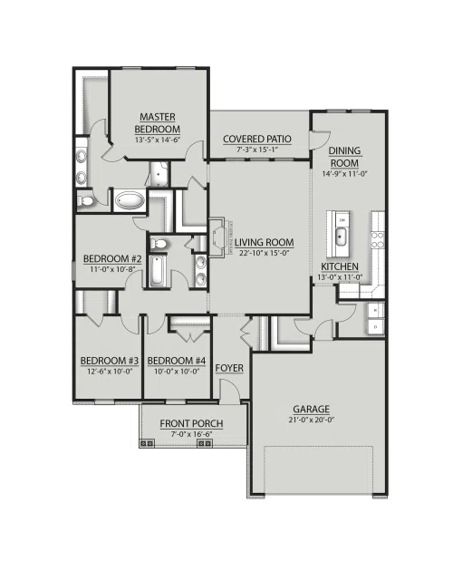 DSLD Homes Royal IV G - Floor-plan drawing, Eagle Pointe