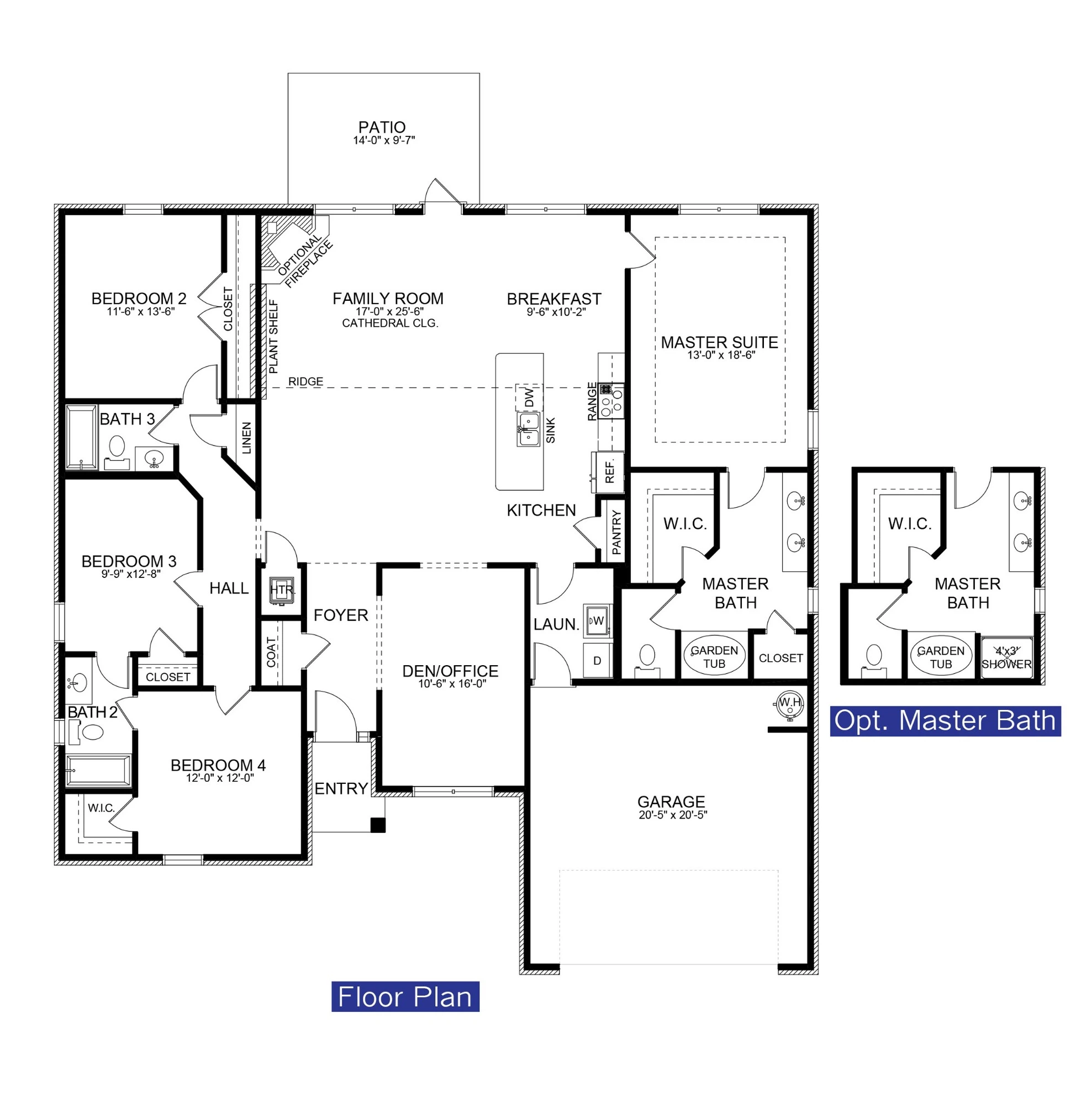 Adams Homes 2313 - Floor-plan drawing, Pecan Valley