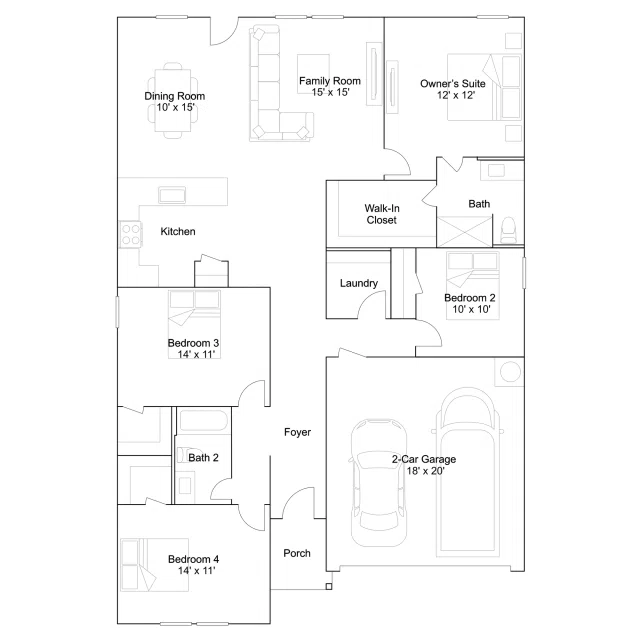 Lennar Gehrig - Floor-plan drawing, The Enclave at Bella Terra