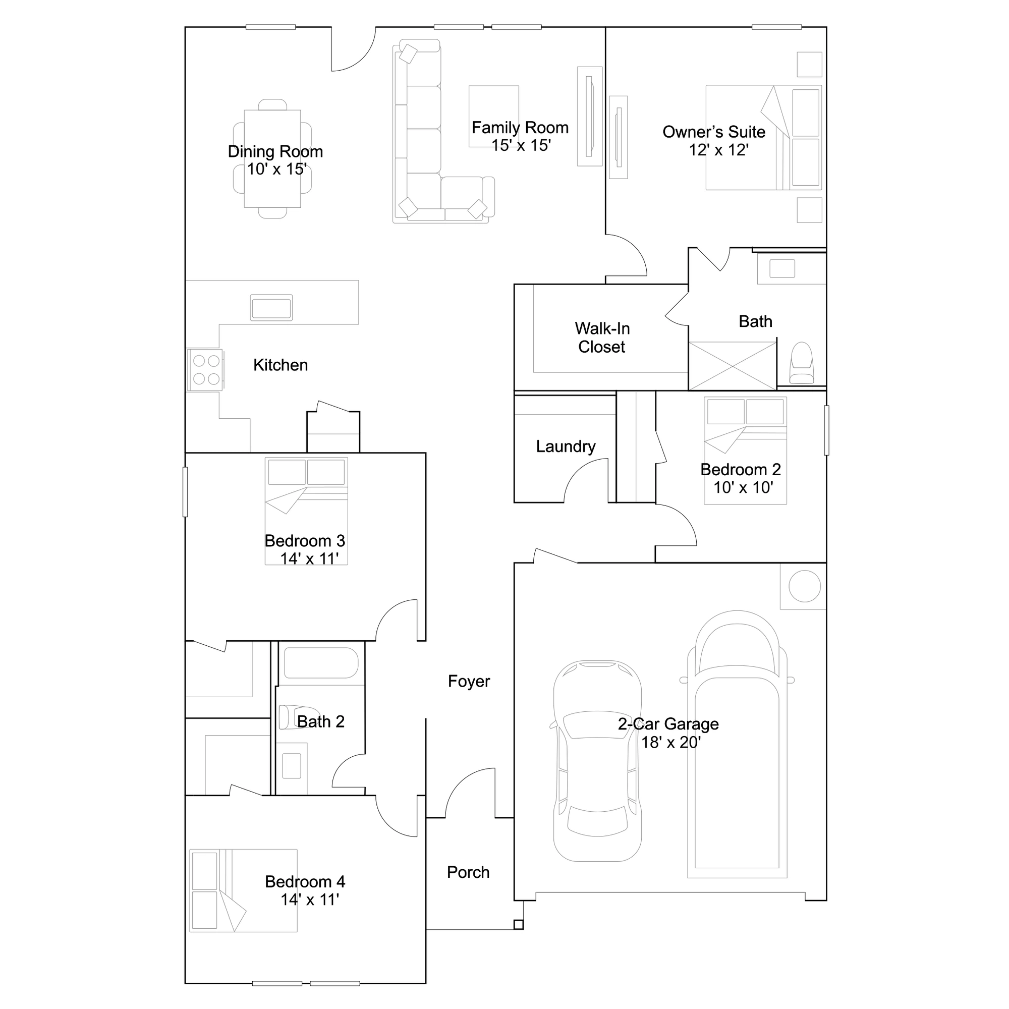 Lennar Gehrig - Floor-plan drawing, The Enclave at Bella Terra