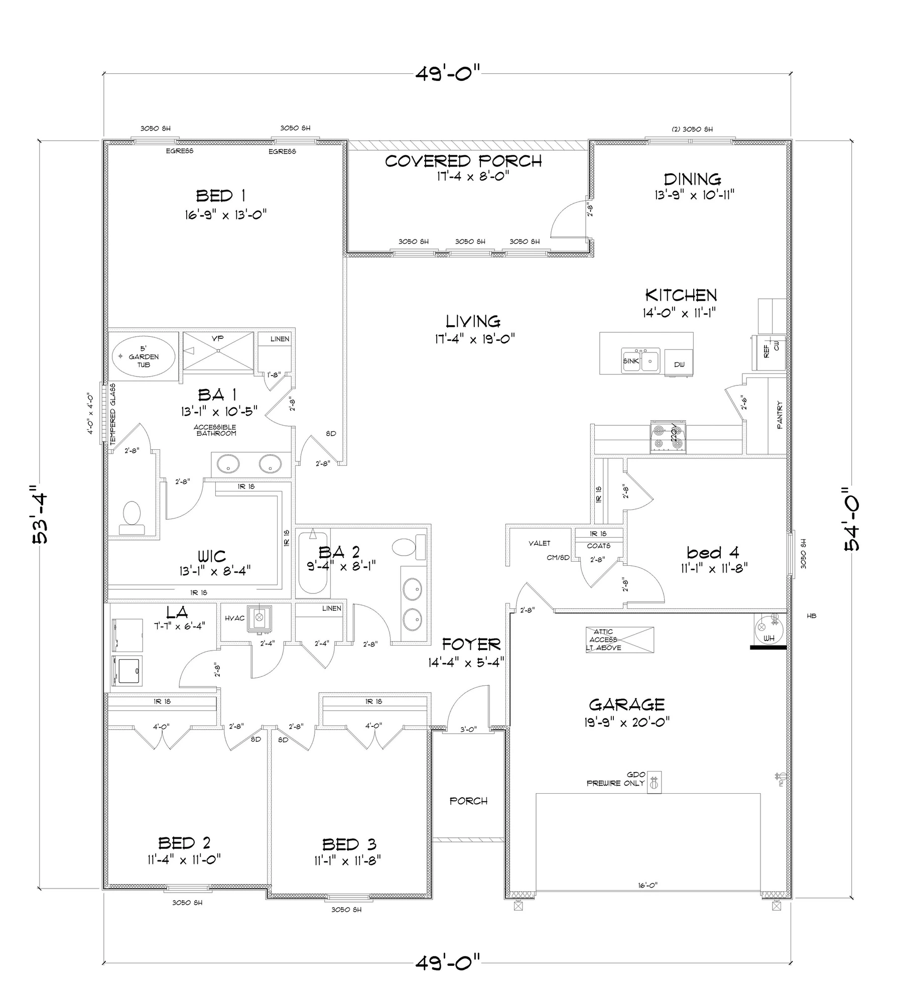 D.R. Horton Cairn - Floor-plan drawing, Tealwood Estates