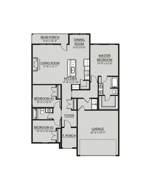 DSLD Homes Rialto IV G - Floor-plan drawing, Driftwood Lakes