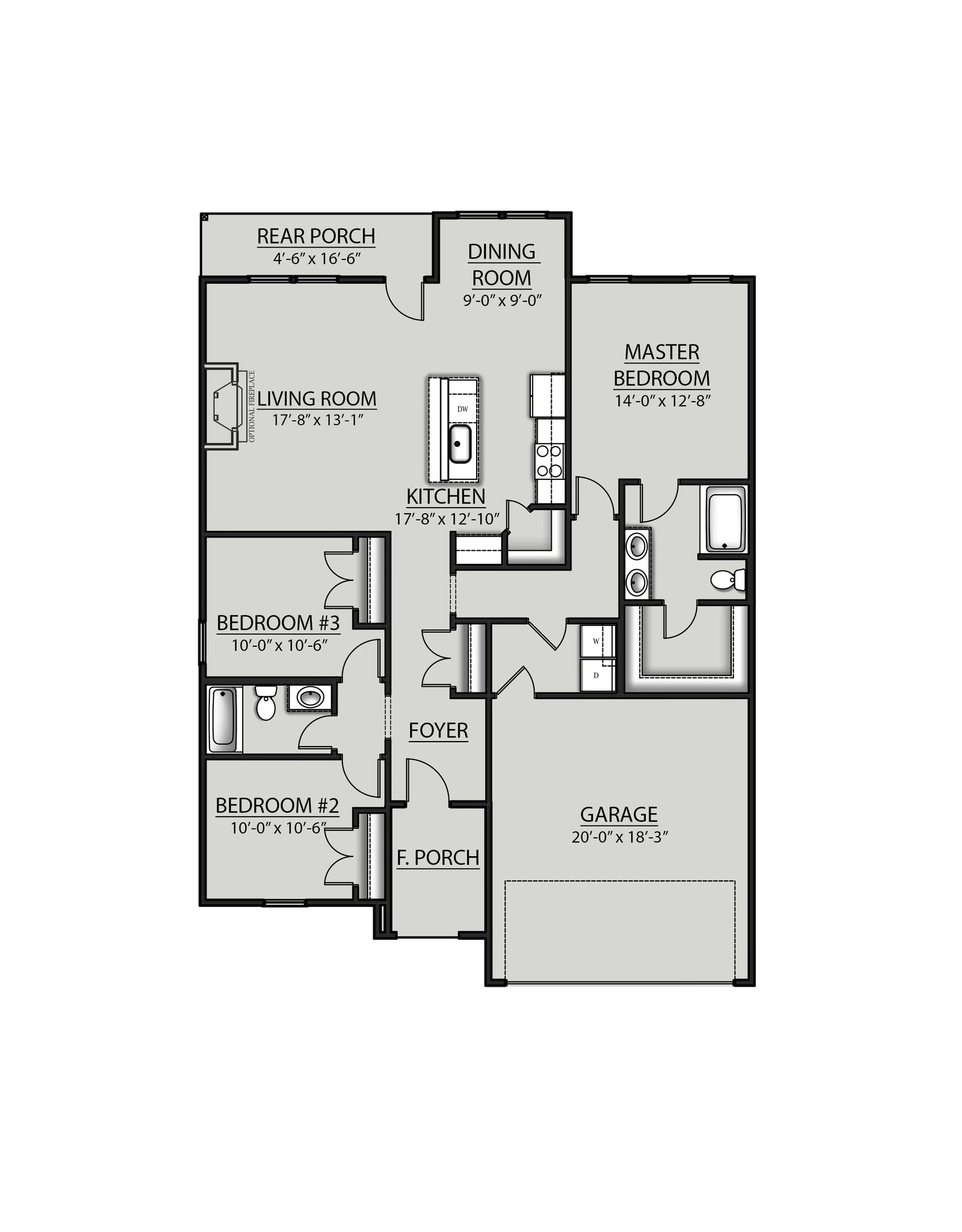 DSLD Homes Rialto IV G - Floor-plan drawing, Driftwood Lakes