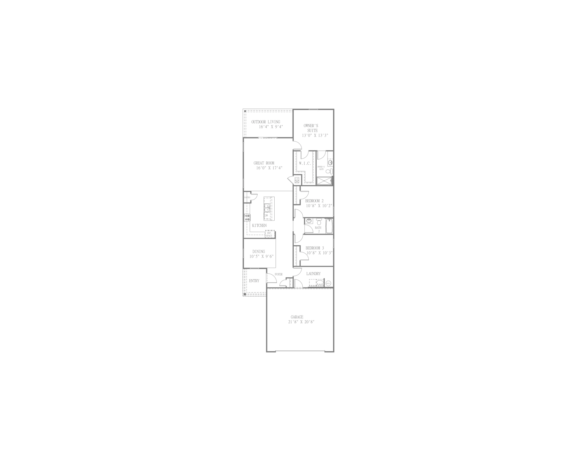 Holiday Builders Arbor - Floor-plan drawing, Avalon