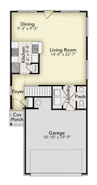 Adams Homes 1648 - Floor-plan drawing, Parkland Place