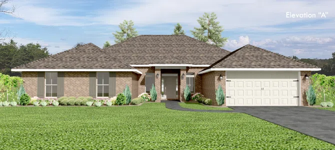 Adams Homes 2831 - Representative exterior, Briar Rose
