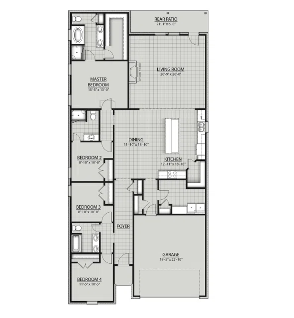 DSLD Homes Castello IV B - Floor-plan drawing, Gaineswood