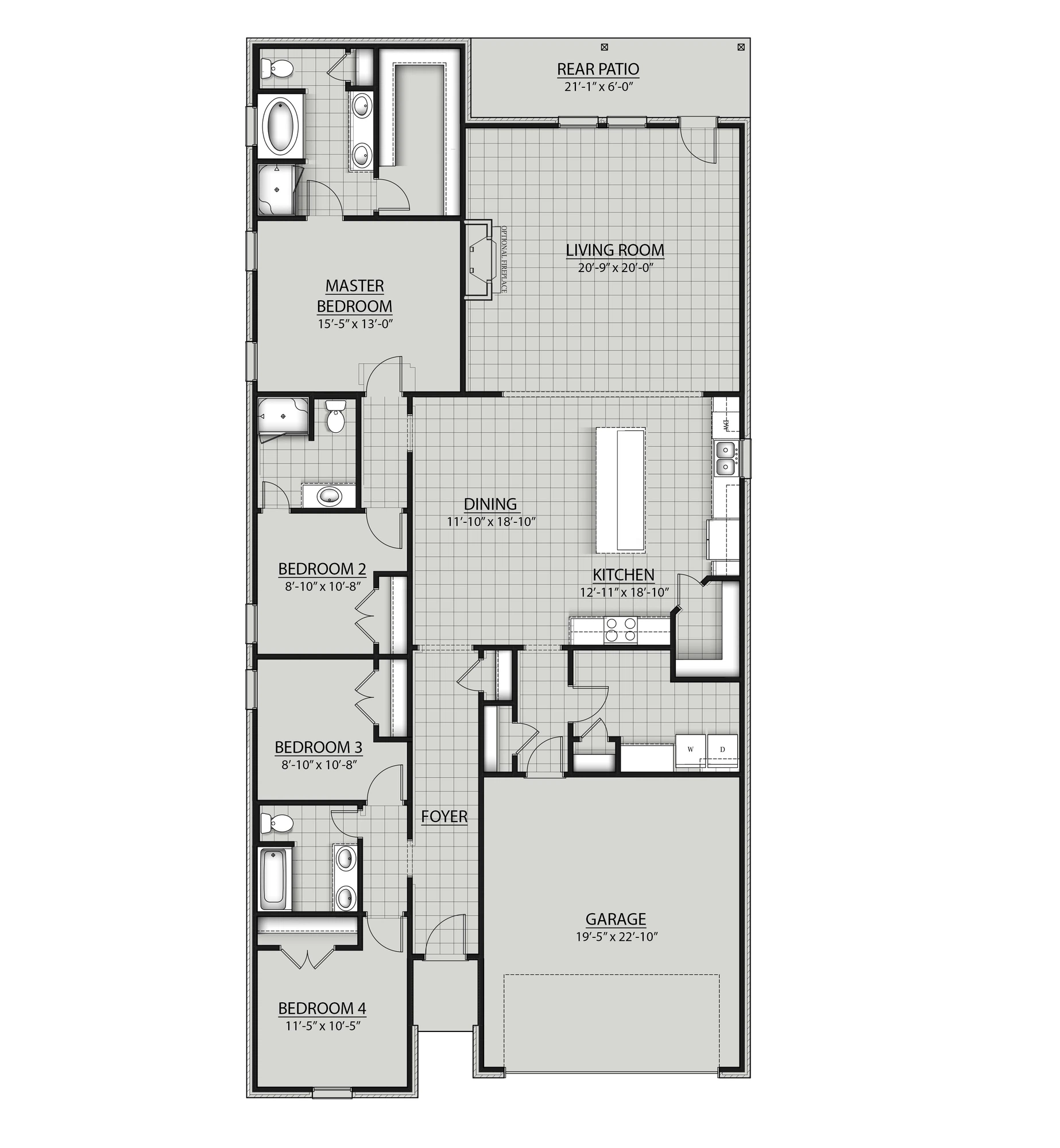 DSLD Homes Castello IV B - Floor-plan drawing, Gaineswood