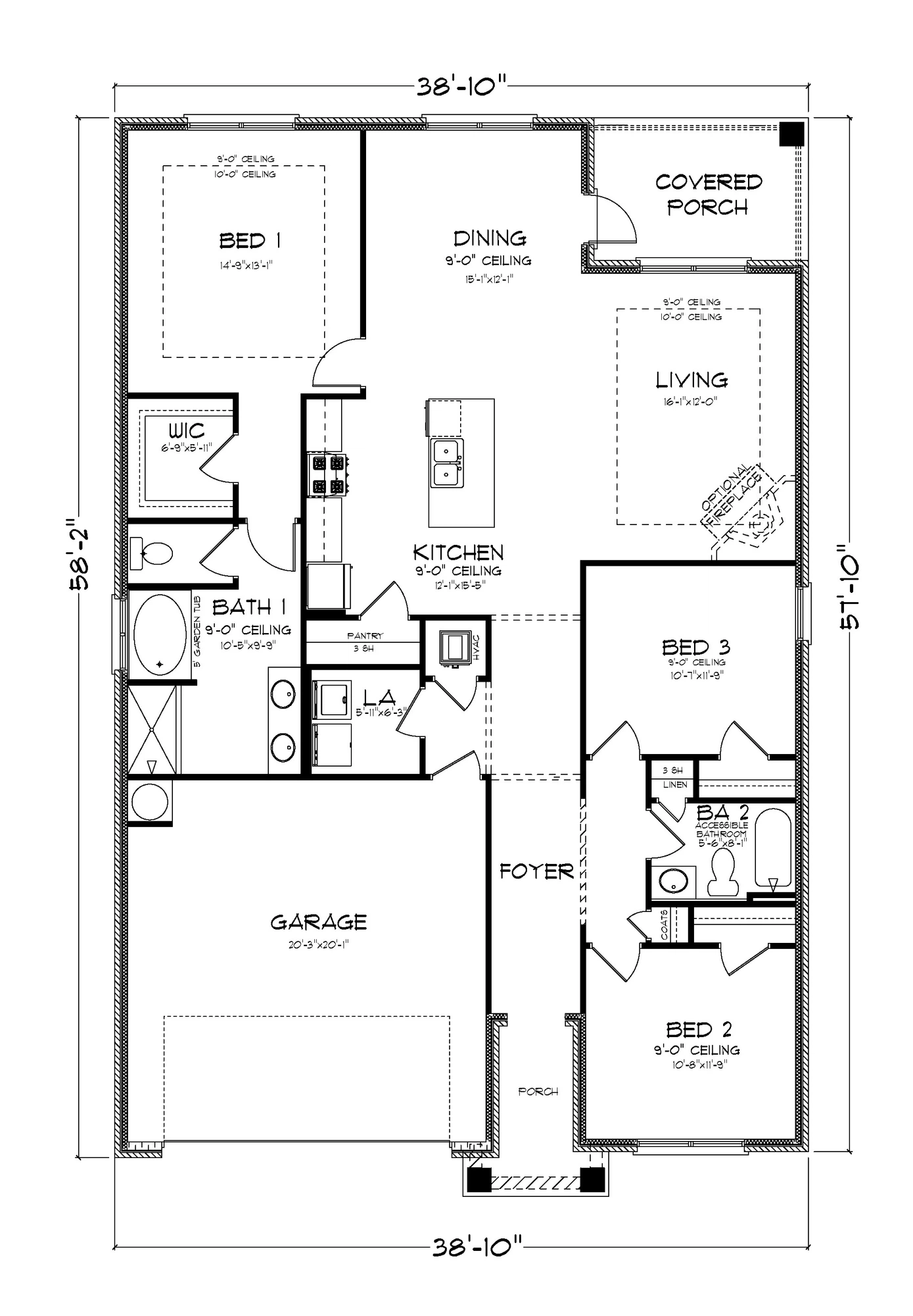 D.R. Horton Lamar - Floor-plan drawing, Iron Horse
