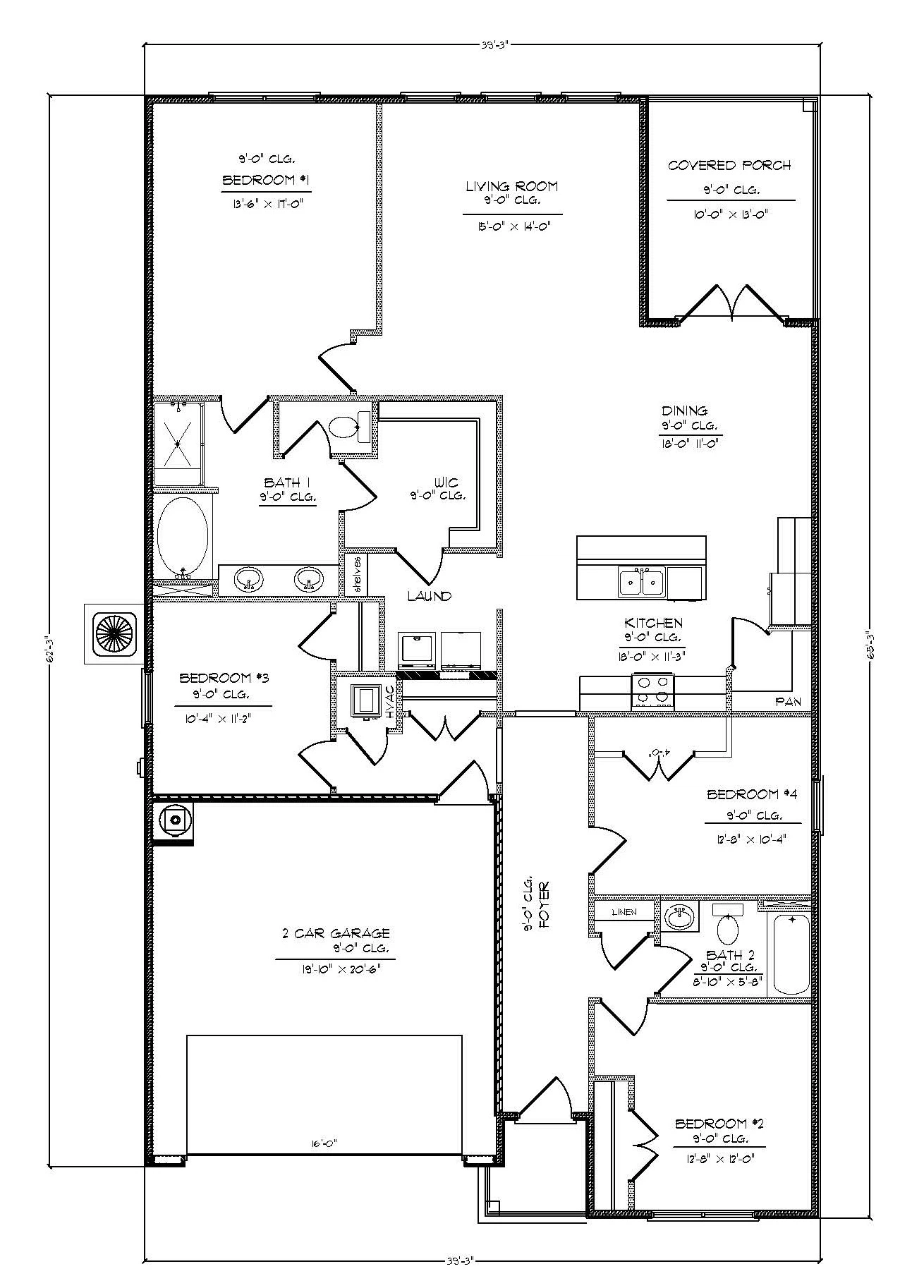 D.R. Horton Grayson - Floor-plan drawing, Iron Horse