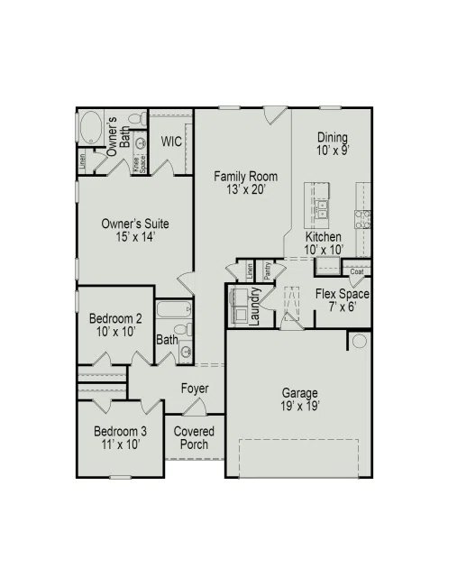 Smith Douglas Homes The Landen - Floor-plan drawing, Sailor’s Landing