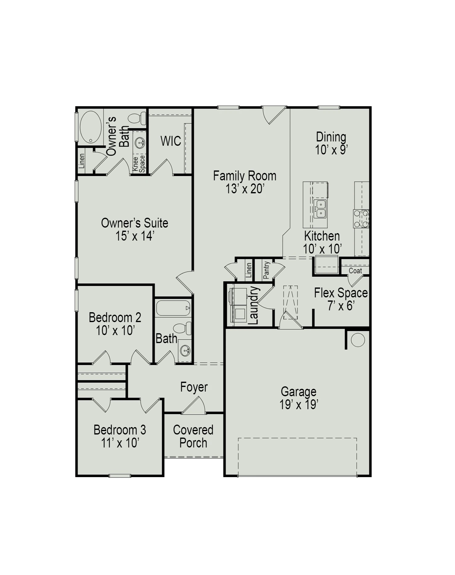 Smith Douglas Homes The Landen - Floor-plan drawing, Sailor’s Landing