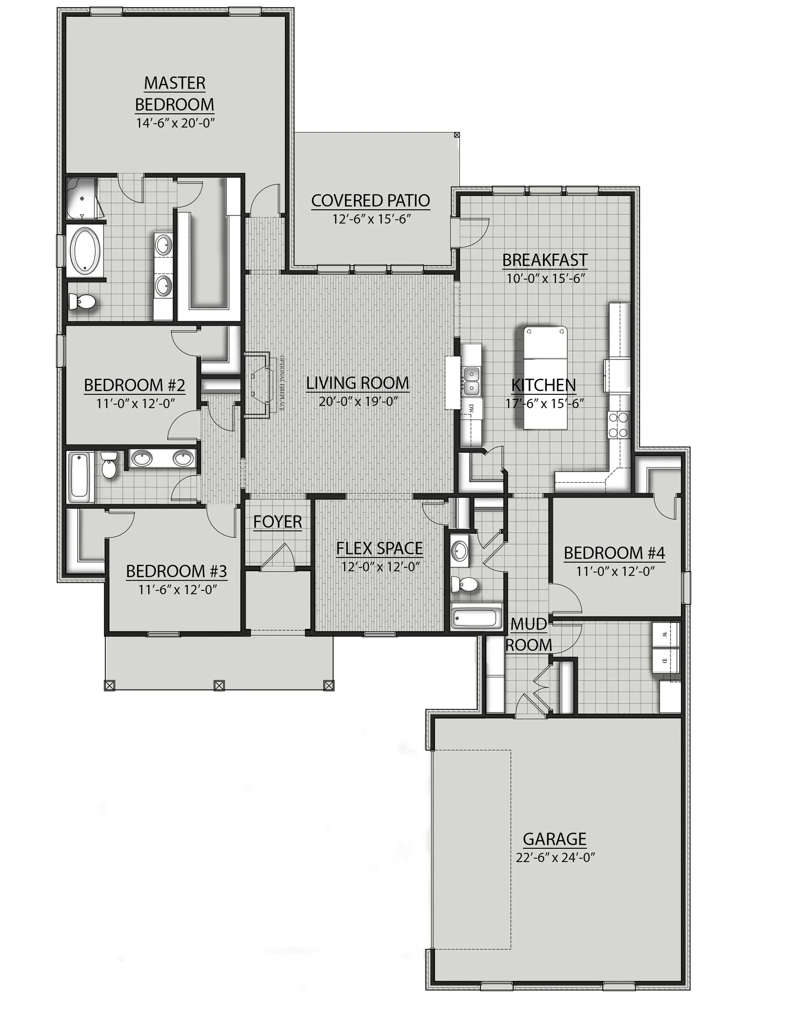 DSLD Homes Renoir IV I - Floor-plan drawing, Iron Rock