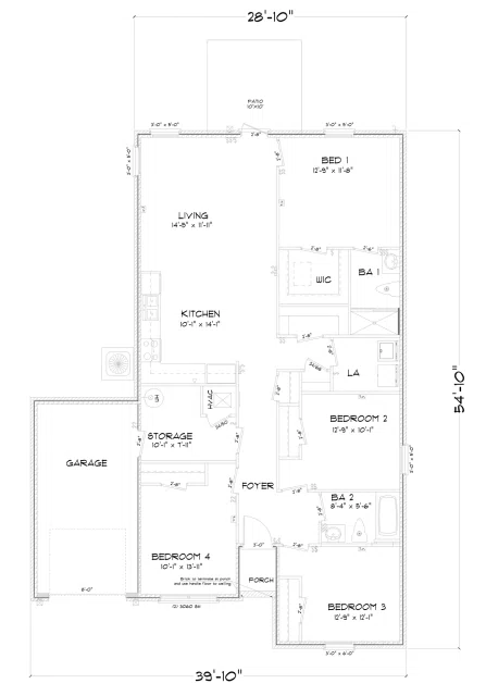 D.R. Horton Sullivan - Floor-plan drawing, Dogwood Estates