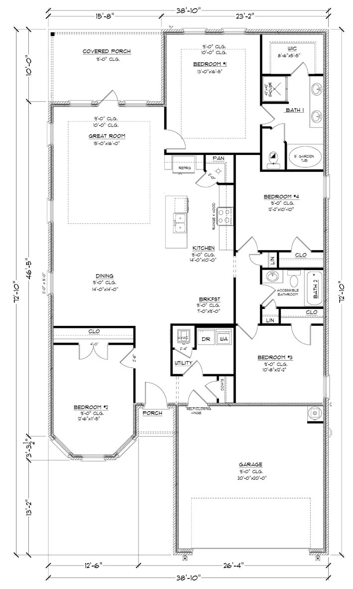 D.R. Horton Isabella - Floor-plan drawing, Royal Meadows